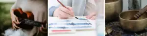 Examples of Experiential Therapy Techniques at Amend Treatment including Music Therapy, Art Therapy, and Sound Therapy